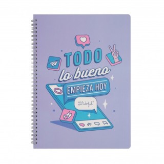 libreta - todo lo bueno empieza hoy mr wonderful woa11056es