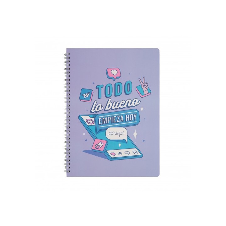 libreta - todo lo bueno empieza hoy mr wonderful woa11056es