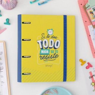 carpeta con anillas - si lo das todo, nada se te resiste mr