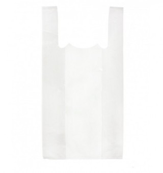 paquete 50 bolsas camiseta 42x28x53cm plastico reciclado 200 micras