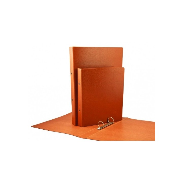 carpeta anillas redondas carton gofrado cuarto natural 4-a-25 mm. no 12 cuero redonda  mariola 5144n