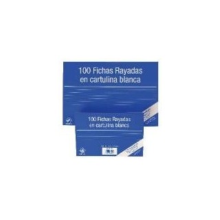 100 fichas de cartulina rayada (125x75 mm) no 2 mariola 3112r