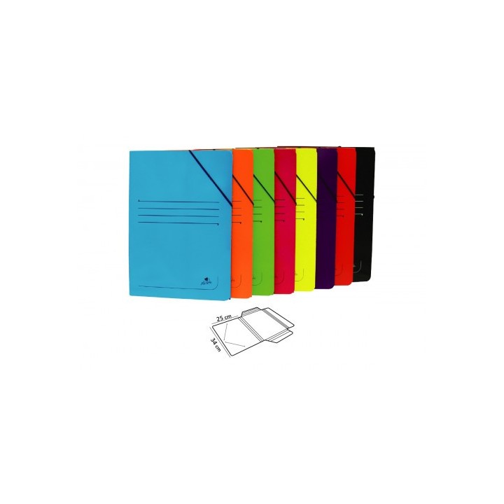 carpeta carton 500 gr. plastificado brillo folio goma solapa verde mariola 1523ve