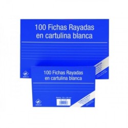 100 Fichas De Cartulina...