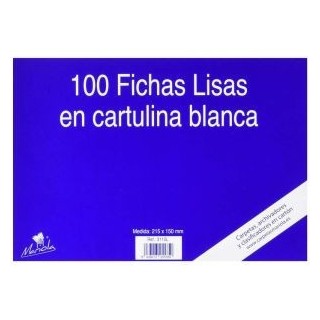 100 fichas de cartulina lisa (215x160 mm) no. 5 mariola 3115l