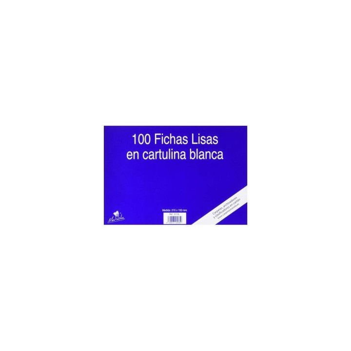 100 fichas de cartulina lisa (215x160 mm) no. 5 mariola 3115l