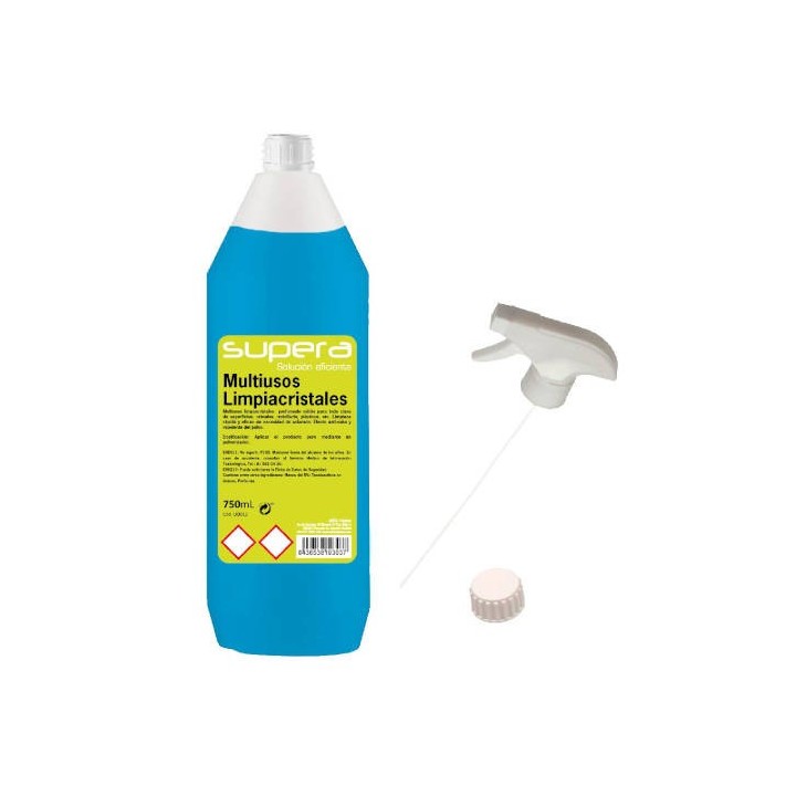 caja 20 multiusos limpiacristales 750 ml supera li324