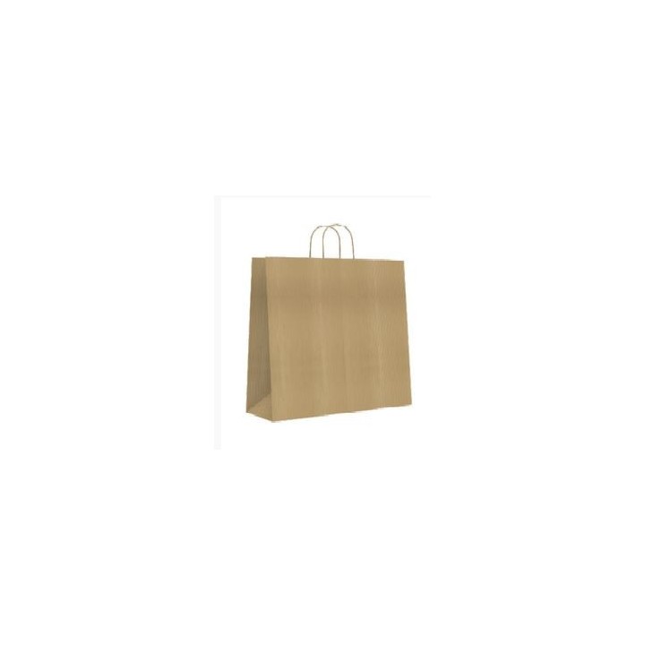 bolsa papel con asas kraft marron s 24x10x32 cm bismark 329837