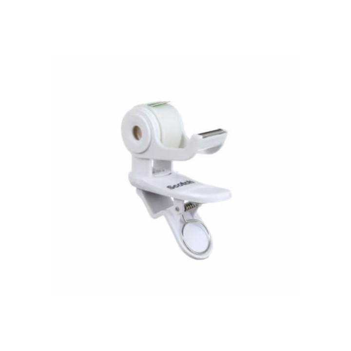 dispensador portarrollos clip&twist c19 blanco con rollo cinta invisible 19mm x 8,89m magic c19-clip