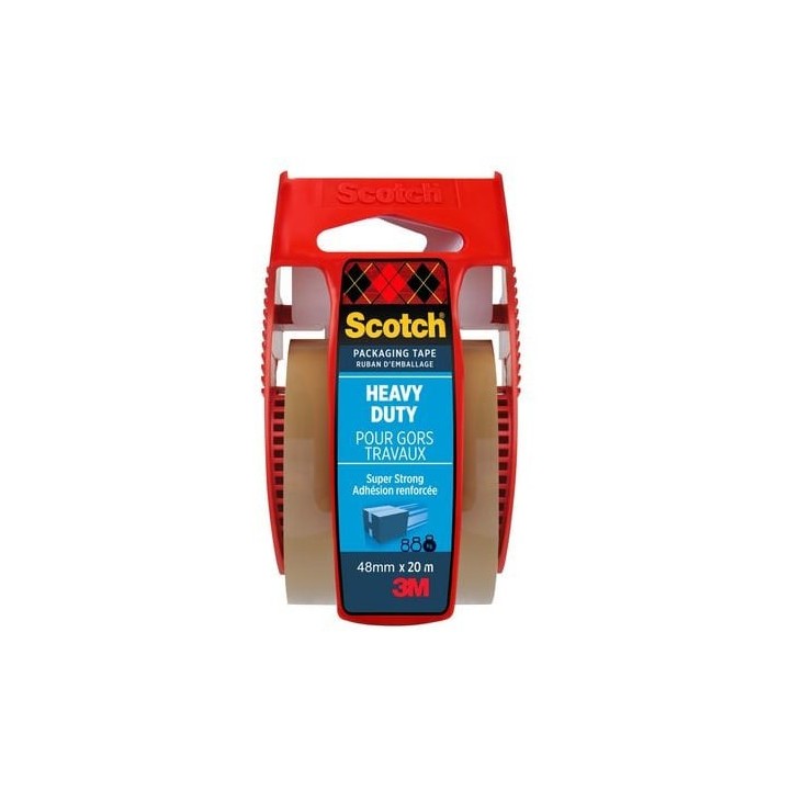 rollo cinta de embalaje tareas dificiles marron 48mm x 20m con dispensador c5020d scoth 7100300144