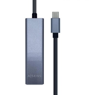 aisens conversor usb 3.1 ethernet + 3 usb3.0 gris