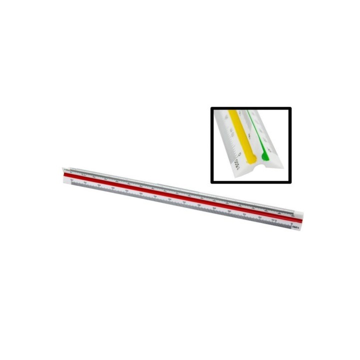 escalimetro plastico 30 cm bismark 303641