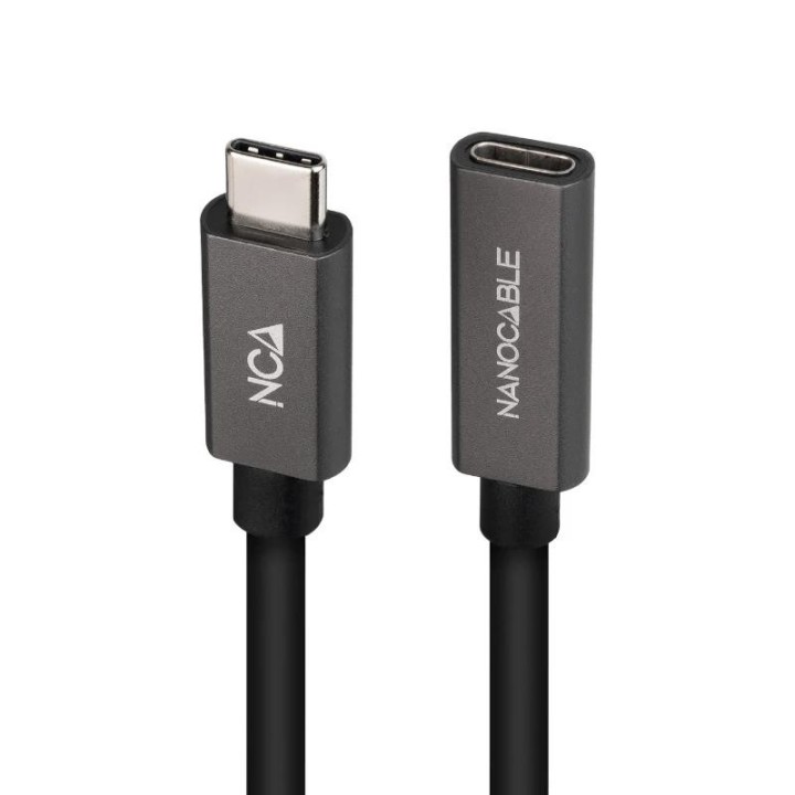 nanocable cable usb 3.2 gen2 usb-c m/h 1 m negro