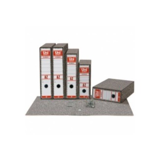 archivador clasico folio 65mm sin rado color gris unisystem clasico 7459071