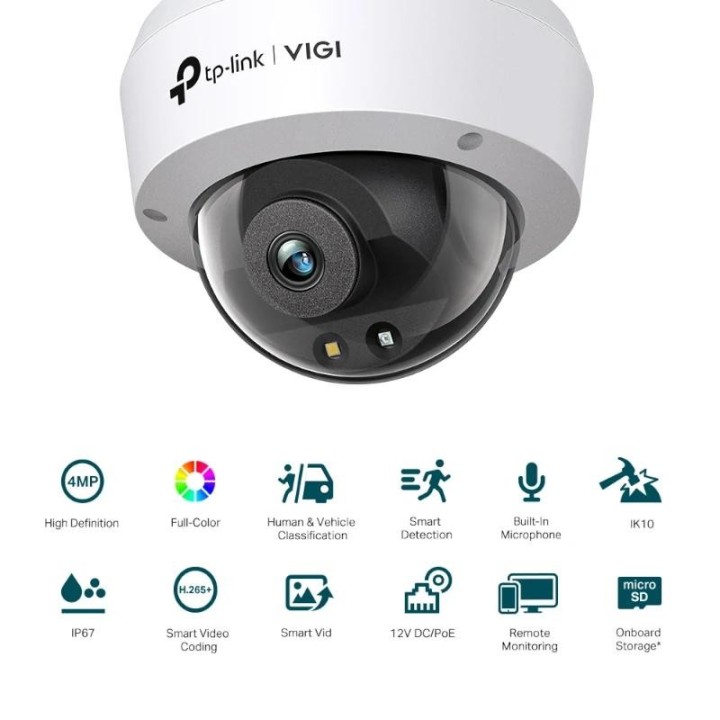 vigi camara ip domo c240 4mp plast full-color 2.8m