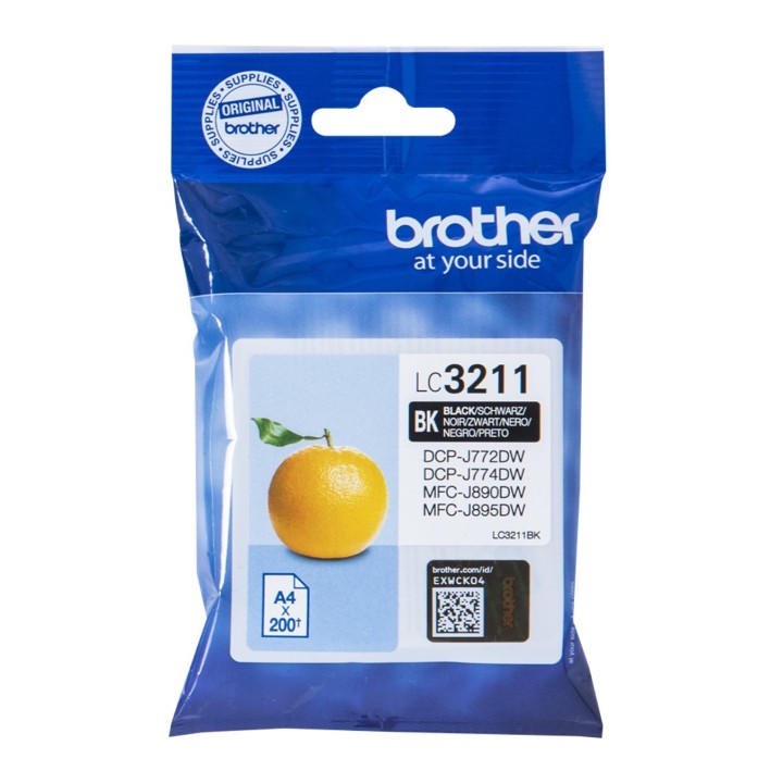 brother cartucho tinta brother lc3211bk negro 200 paginas