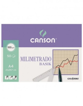 canson bloc 50 hojas milimetradas a4 100g guarro canson c200402861