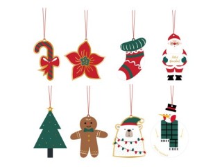 bismark set 4 tarjetas colgantes adornos navidad bismark 331672