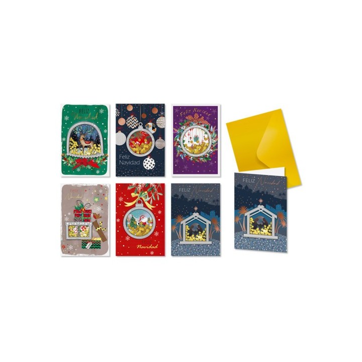 bismark tarjeta felicitacion navidad confetti c/ sobre bismark 332860