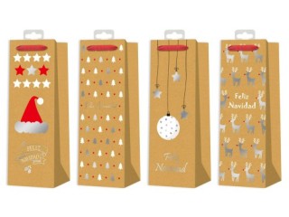 bismark bolsa botellas navidad kraft&foil bismark 332863