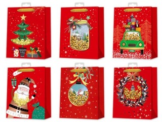 bismark bolsa navidad roja c/ confetti bismark 332865