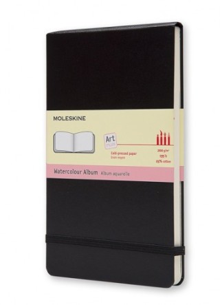 moleskine album de acuarela negro l (13x21cm) moleskine artmm804