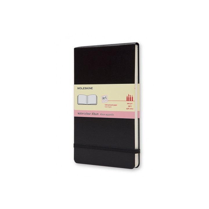 moleskine album de acuarela negro l (13x21cm) moleskine artmm804