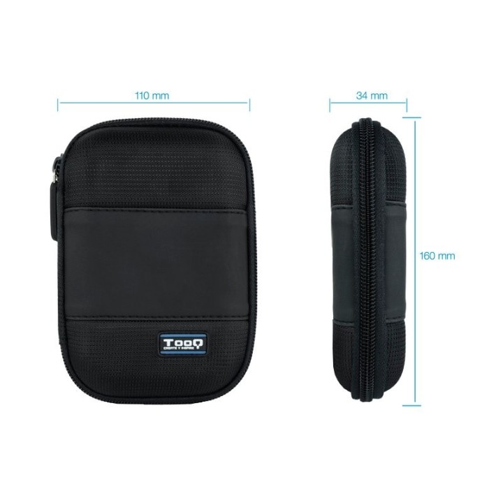 tooq funda resistente disco duro de 2,5 negro