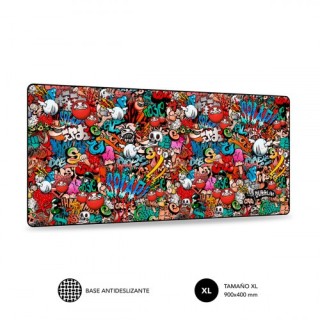 subblim subblim alfombrilla raton graffiti xl mouse pad