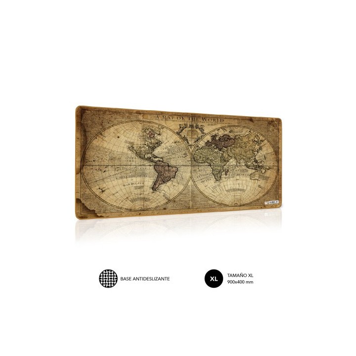 subblim subblim alfombrilla raton vintage world xl mouse pad 900x400x3