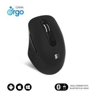 subblim subblim raton curve ergo dual mouse battery black