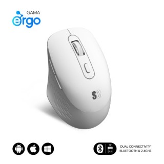 subblim subblim raton curve ergo dual mouse battery white