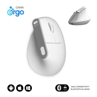 subblim subblim nature vertical ergo dual mouse battery white