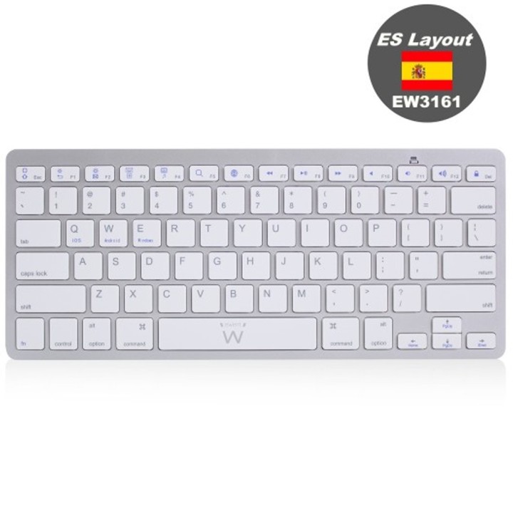 ewent teclado ultradelgado bluetooth ewent ew3161 para tablet formato espana
