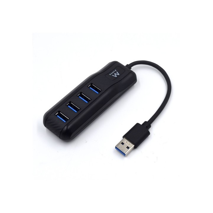ewent ewent ew1138 hub de interfaz usb 3.2 gen 1 (3.1 gen 1) type-a 5000 mbit/s negro