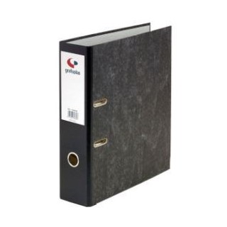 grafoplas archivador jaspeado  ecoclassic negro 1/4 natural lomo ancho 215x230x75 grafoplas 7149000