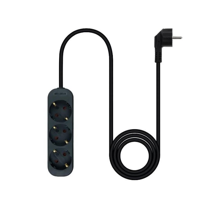 nanocable regleta de enchufes 3 tomas 1.4 m negro