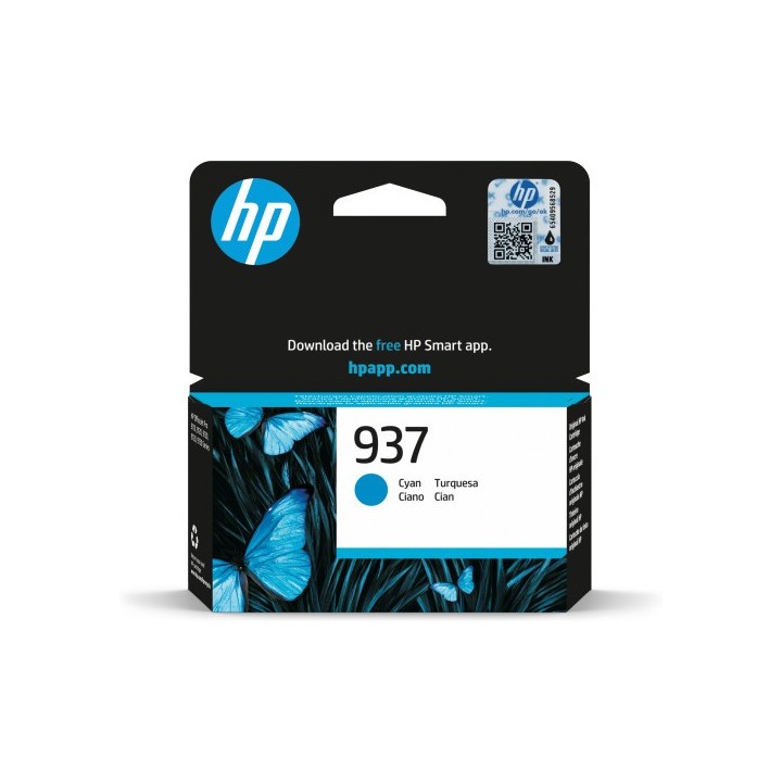 hp hp cartucho de tinta original 937 cian