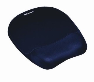 fellowes alfombrilla con reposamunecas memory foam azul fellowes 9172801