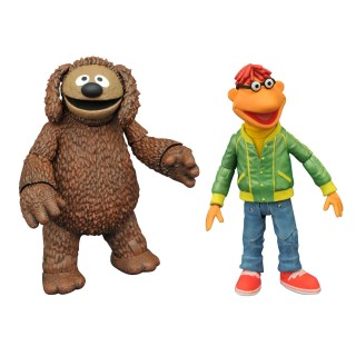 diamond collection set de 2 figuras diamond select toys the muppets los telenecos scooter and rowlf