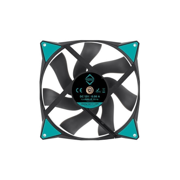 ventilador 140x140 iceberg-thermal icegale xtra black 2500rpm pwm