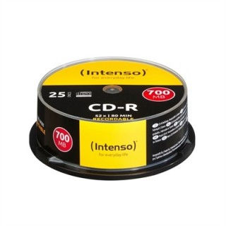 intenso tarrina de cd - r virgenes intenso 700mb - 80 min 25 unidades