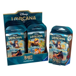 ravensburger juego de cartas disney lorcana tcg azurite sea starter deck 8 unidades ingles