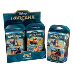 ravensburger juego de cartas disney lorcana tcg azurite sea starter deck 8 unidades ingles
