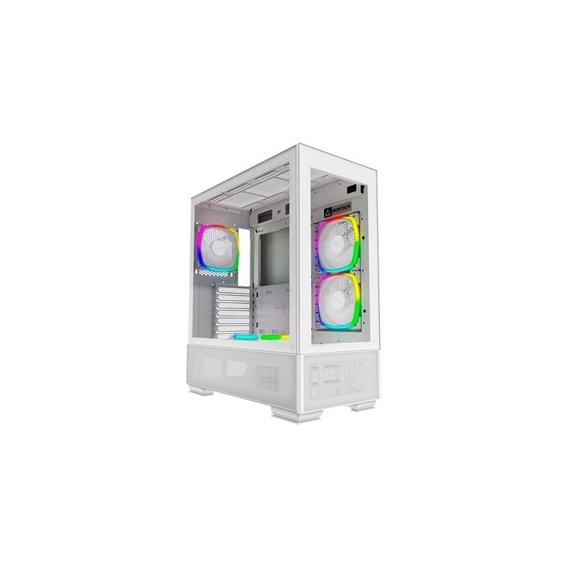 torre atx montech sky two white frontal vidrio 4 vent argb gpu max168mm vga max400 torre atx montech sky two white frontal vidrio 4 vent argb gpu max168mm vga max400
