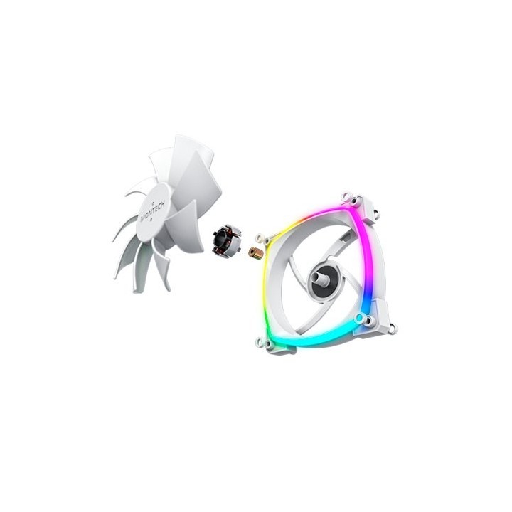 ventilador 120x120 montech ax120 pwm white 120mm argb 25mm thick 800 a 1600rpm 27db