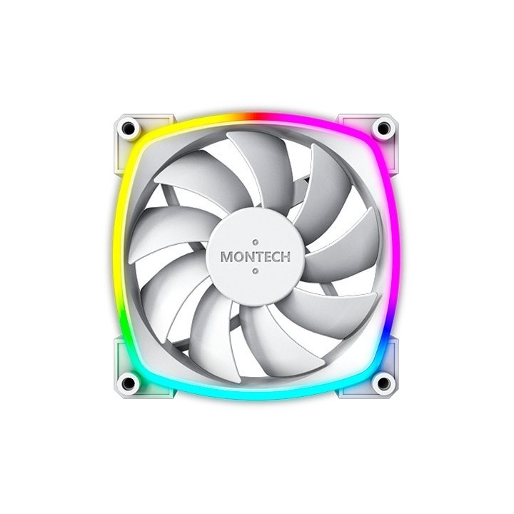 ventilador 120x120 montech ax120 pwm white 120mm argb 25mm thick 800 a 1600rpm 27db
