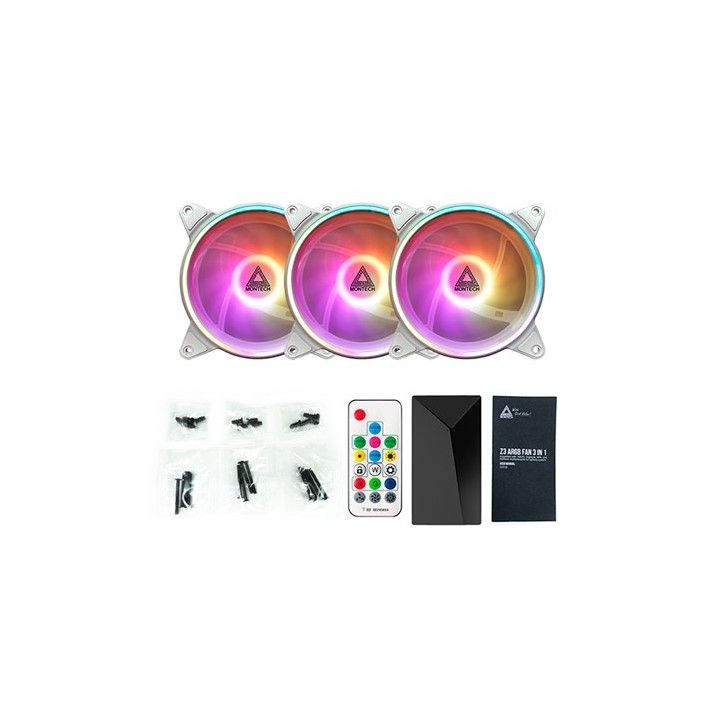 ventilador 120x120 montech ax120 pwm white 3 in 1 120mm argb 25mm thick 800 a 1600rpm 27db