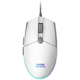 mars gaming mouse raton mars gaming mmgw optico usb 6 botones 3200ppp rgb blanco