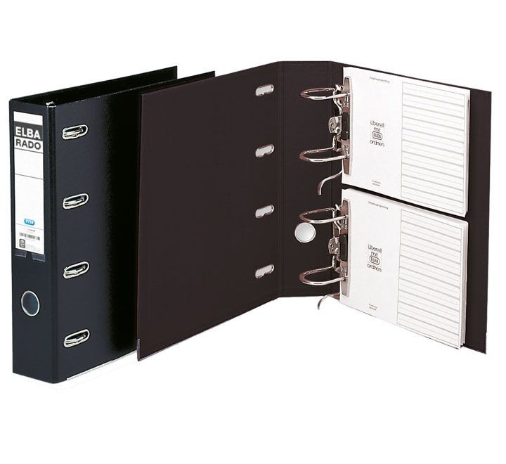 archiv. elba a4 2 palancas 75mm negro